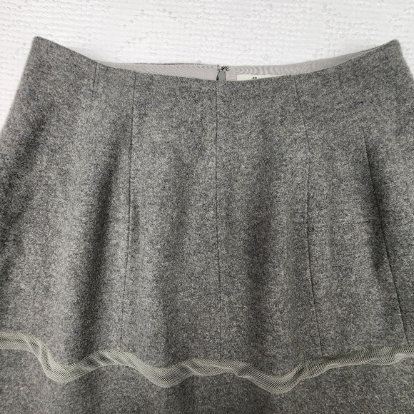 Madewell Gray Wool Blend Turnout Skirt Size 8 - Picture 5 of 12